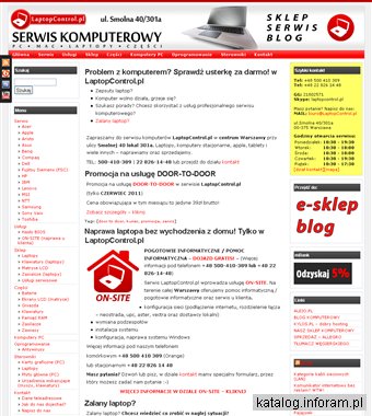 Serwis komputerowy Warszawa - naprawa laptopów LaptopControl.pl