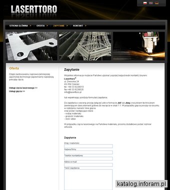 Laserttoro – usługi cięcia laserem i gięcia blach