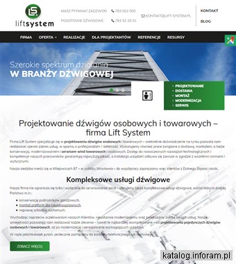 Dźwigi towarowe montaż - lift-system.pl