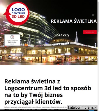 Reklama świetlna - Logocentrum3dled