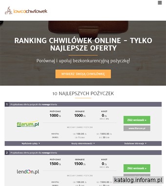 Chwilówki online na łowcachwilówek.pl