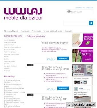 Łóżeczka dziecięce i łóżeczko-kołyski - sklep lululaj.eu