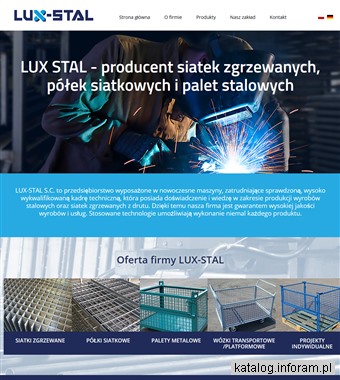 LUX-STAL Producent siatek zgrzewanych, kontenerów siatkowych - Brodnica, Manieczki