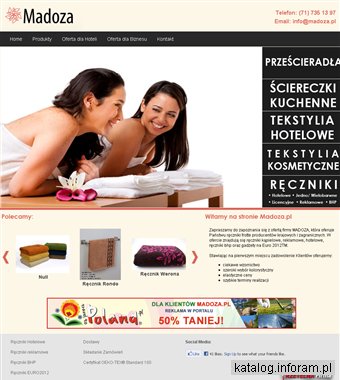 Madoza ręczniki reklamowe