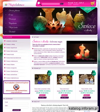 Świece dekoracyjne, świeczki zapachowe sklep internetowy