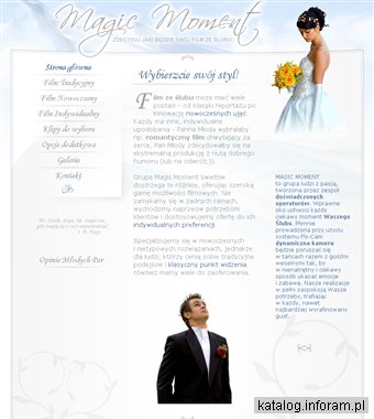 Nowoczesne filmowanie ślubów, wideofilmowanie wesel - Magic Moment