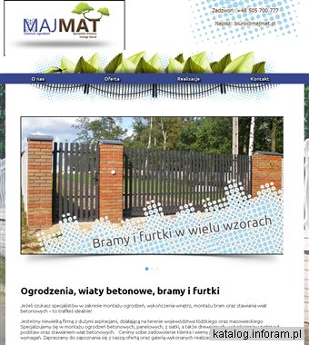 Majmat - montaż ogrodzeń, wiat betonowych, bram i furtek