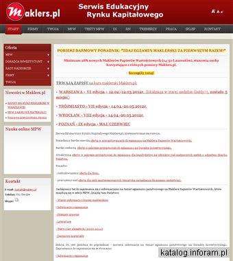 SERK Maklers - pomoce w nauce - makler, doradca inwestycyjny