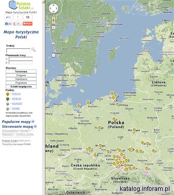 Miasta turystyczne na mapie