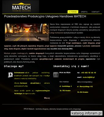 PPUH MATECH - technika drogowa, progi zwalniające