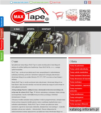Producent specjalistycznych taśm klejących MAX TAPE