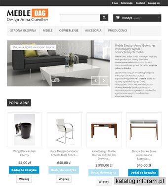 Nowoczesne białe meble do salonu