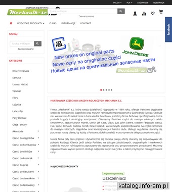 Mechanik-sc.pl - oryginalne części do maszyn rolniczych