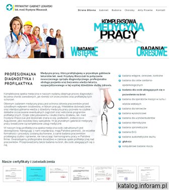 PRYWATNY GABINET LEKARSKI KRYSTYNA WASZCZUK badania wstępne Augustów