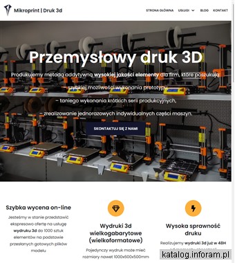 Druk 3d dla przemysłu - MikroPrint.pl