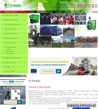 Milatrans Białystok panele drogowe