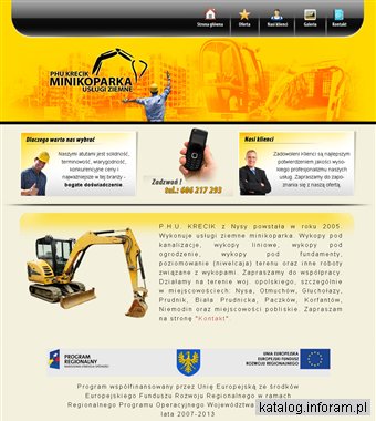 P.H.U. KRECIK - usługi ziemne - minikoparka - wykopy - koparka