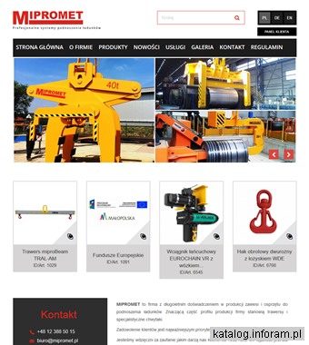 Mipromet - profesjonalne systemy podnoszenia ładunków