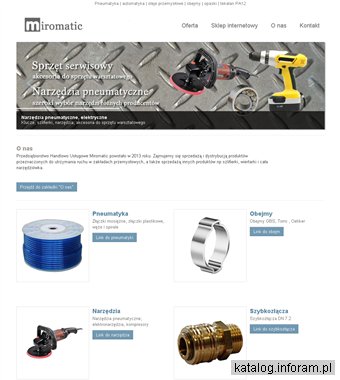 PHU Miromatic - pneumatyka, obejmy, opaski, złączki, węże