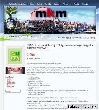 MKM-OKNA Jerzy Mróz - drzwi, bramy, rolety, parapety - wycena gratis