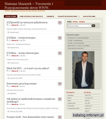 Przemyslenia, programowanie, tworzenie stron - blog