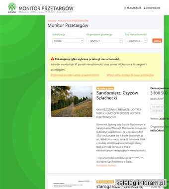 Licytacje komornicze Olsztyn - monitor.adradar.pl