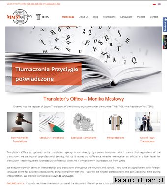 Tłumacz przysięgły angielski – Monika Mostowy