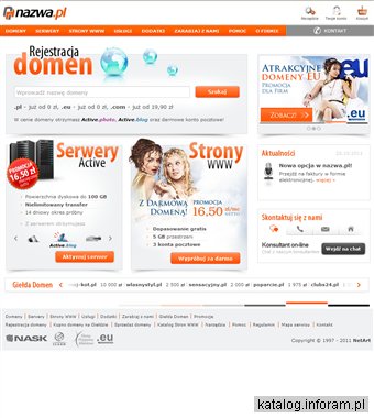 Domeny, Serwery, Hosting, Strony WWW w nazwa.pl