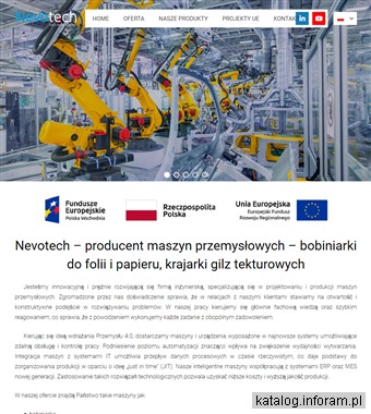 Nevotech- Bobiniarki, krajarki gilz