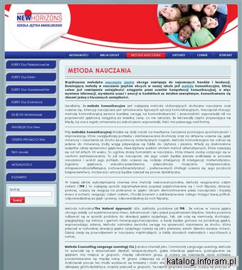 NEW HORIZONS - Szkoła Języka Angielskiego