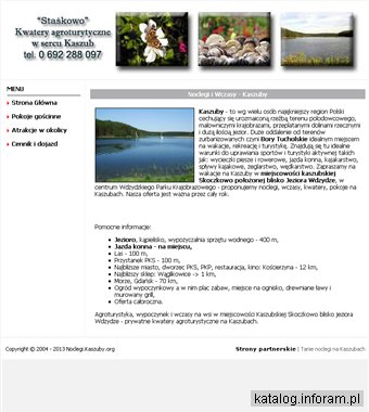 Noclegi na Kaszubach nad jeziorem