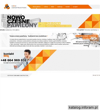 Nowoczesne pawilony handlowe i gastronomiczne, kontenery, kioski, hale przemysłowe.