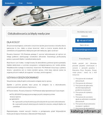 Odszkodowanie za błąd medyczny - Kraków - Małopolska - odszkodowaniamedyczne.info