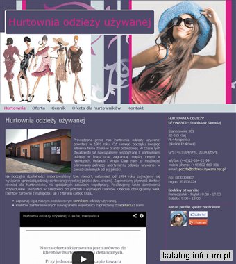 Hurtownia odzieży używanej Kraków Stanisławice