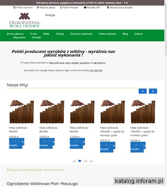 Mata wiklinowa - OgrodzeniaWiklinowe.pl