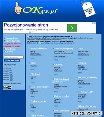Bezpłatny katalog stron www bez linku zwrotnego - OKes.pl