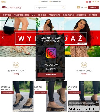 Polskie buty damskie i męskie sklep online - oleksy.pl