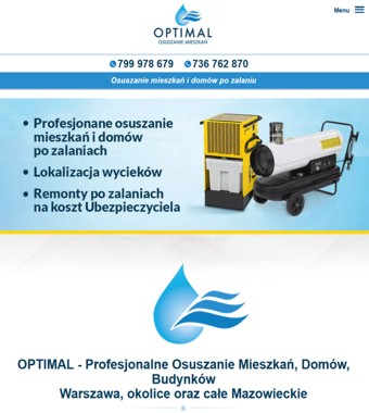 Osuszanie mieszkań Warszawa - OPTIMAL