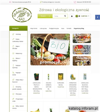 Delikatesy zdrowa żywność - organicznyraj.pl