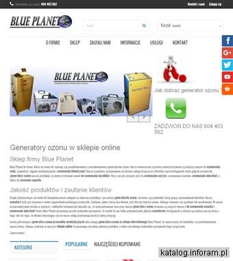 Blue Planet ozonowanie owoców