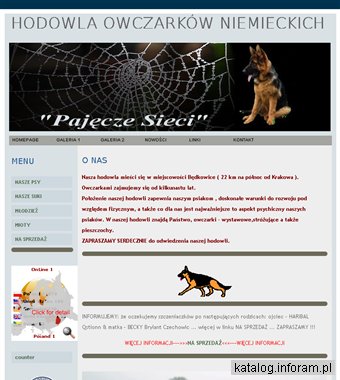 Hodowla owczarków niemieckich – pajęcze sieci – szczeniaki - fci