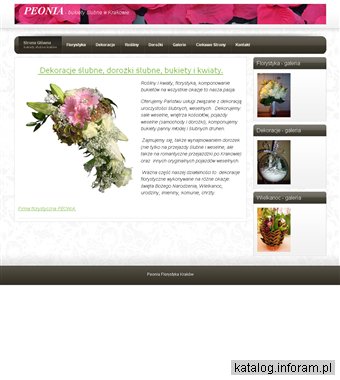 Bukiety ślubne inne usługi florystyczne w Krakowie