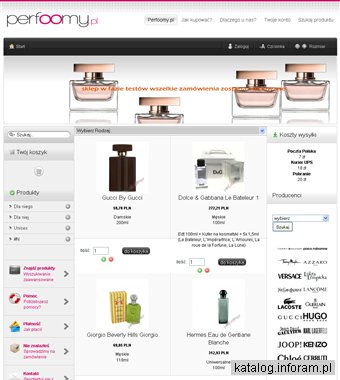 Perfoomy.pl - perfumy damskie, perfumy męskie, markowe kosmetyki