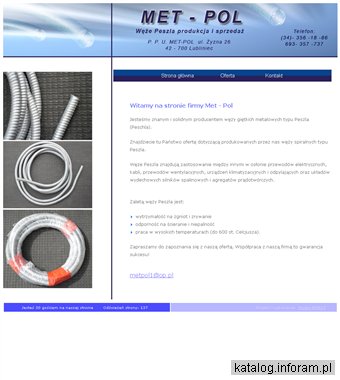 Firma Met-pol producent węży peszla