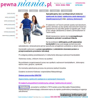 NIanie, opiekunki, pomoce domowe. Agencja opiekunek