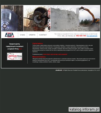 Alfa. PHU. Cięcie w betonie i żelbecie wiercenie betonu