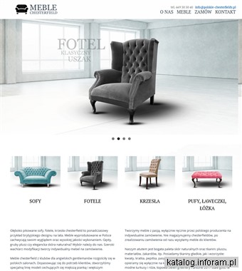 Pikowana sofa, fotel, krzesło chesterfield, stylowe meble na zamówienie