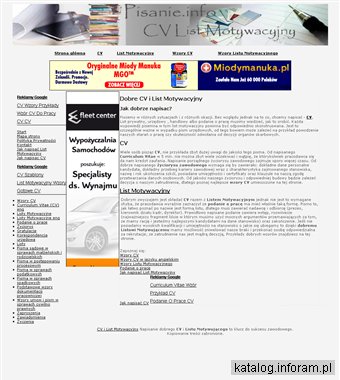 Wzory CV napisane w języku polskim i angielskim.