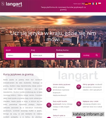Kursy językowe za granicą - rezerwacja online - Langart.net