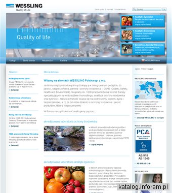 Wessling Polska - laboratoria ochrony środowiska, analityki żywności, doradztwo